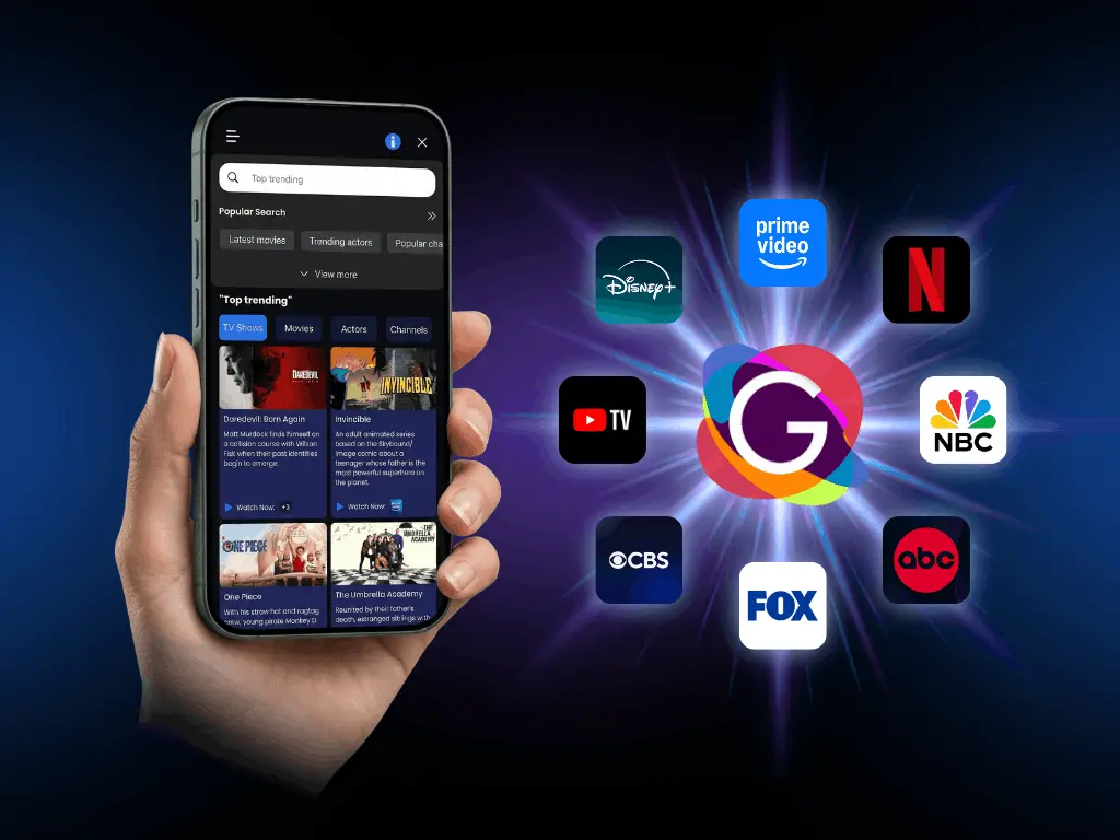 SmartGuide channel guide on TV